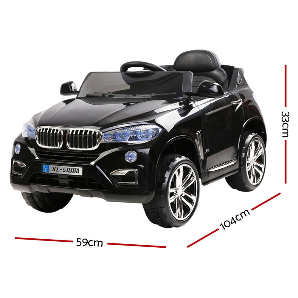 Rigo Kids Electric Ride On Car Suv Bmw-Inspired X5 Toy Cars Remote Black