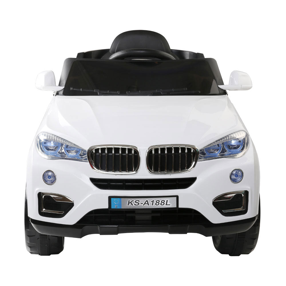 Rigo Kids Electric Ride On Car Suv Bmw-Inspired X5 Toy Cars Remote White
