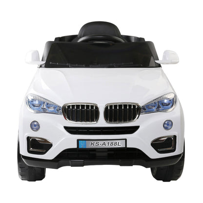 Rigo Kids Electric Ride On Car Suv Bmw-Inspired X5 Toy Cars Remote White