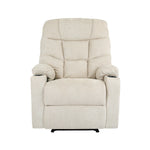 Recliner Chair Electric Massage Chairs Heated Polyester Beige