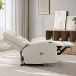 Recliner Chair Electric Massage Chairs Heated Polyester Beige