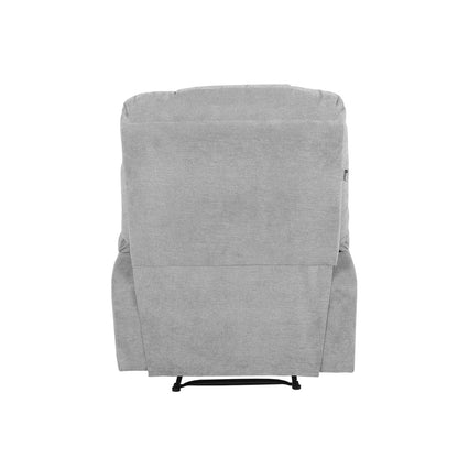 Recliner Chair Electric Massage Chairs Heated Polyester Grey