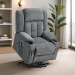 Recliner Chair Lift Heated Massage Armchair with USB Charging Ports