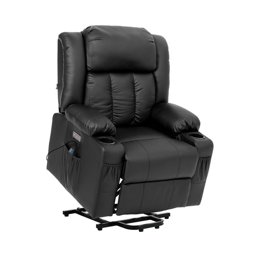 Electric Lift Massage Recliner Chair Black | HomeAndLiving