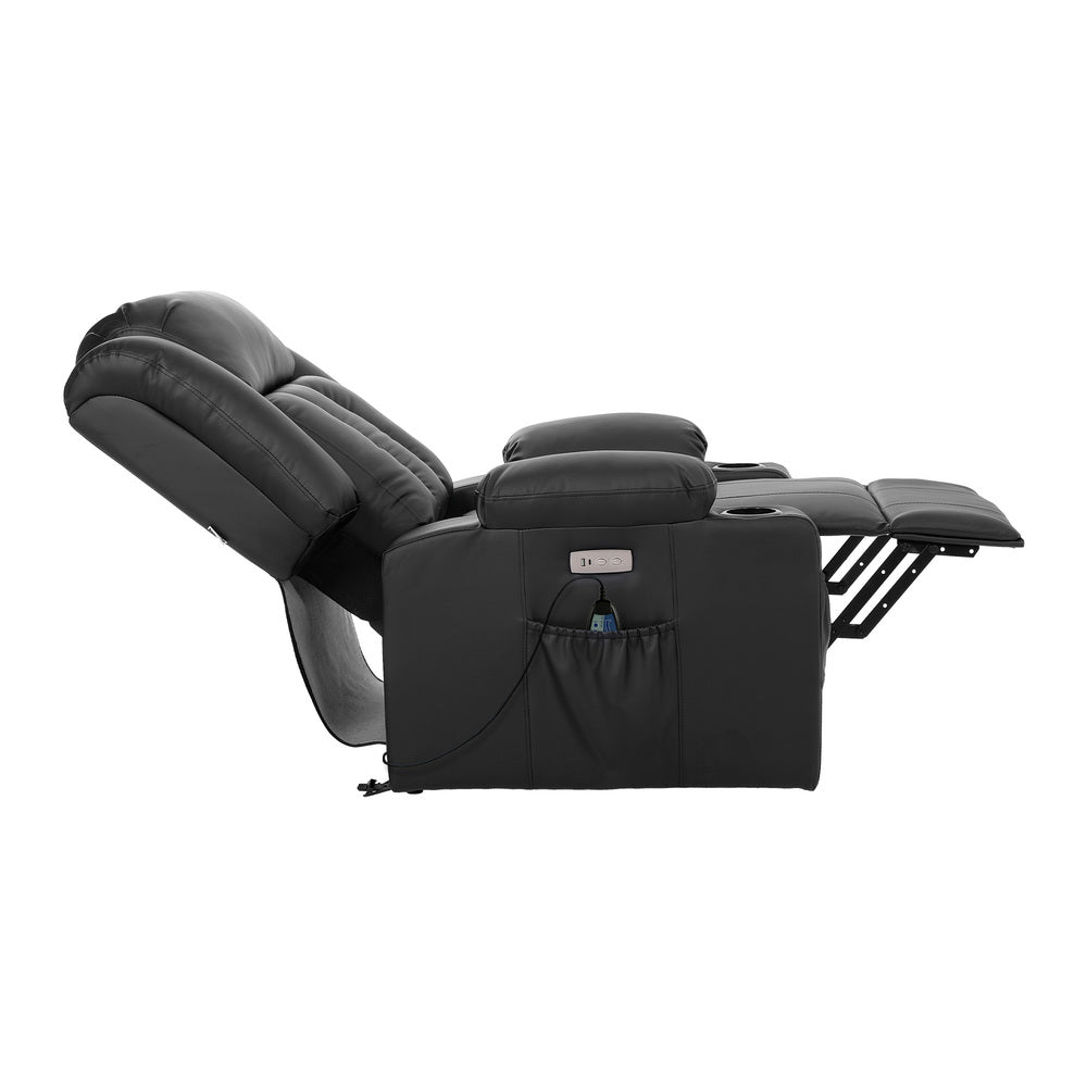 Electric Lift Massage Recliner Chair Black | HomeAndLiving