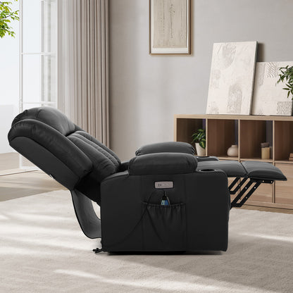 Electric Lift Massage Recliner Chair Black | HomeAndLiving