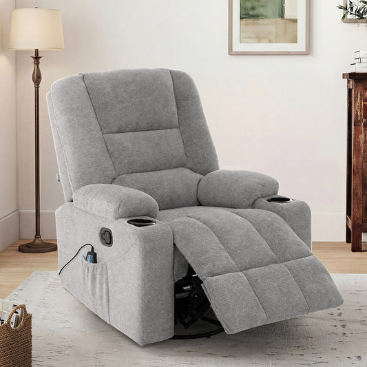 Electric Recliner Massage Chair 360 Swivel | HomeAndLiving