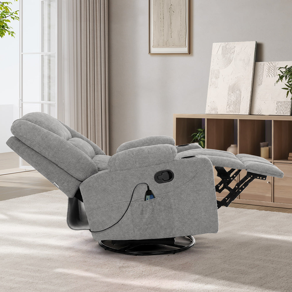 Electric Recliner Massage Chair 360 Swivel | HomeAndLiving