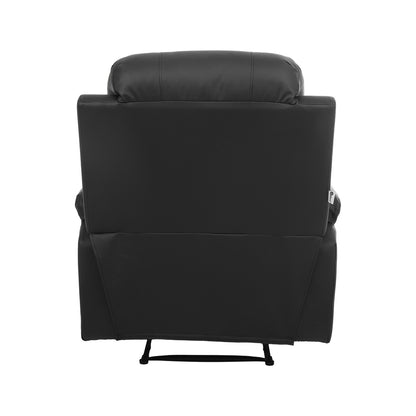Heated Massage Recliner Chair PU Leather | HomeAndLiving