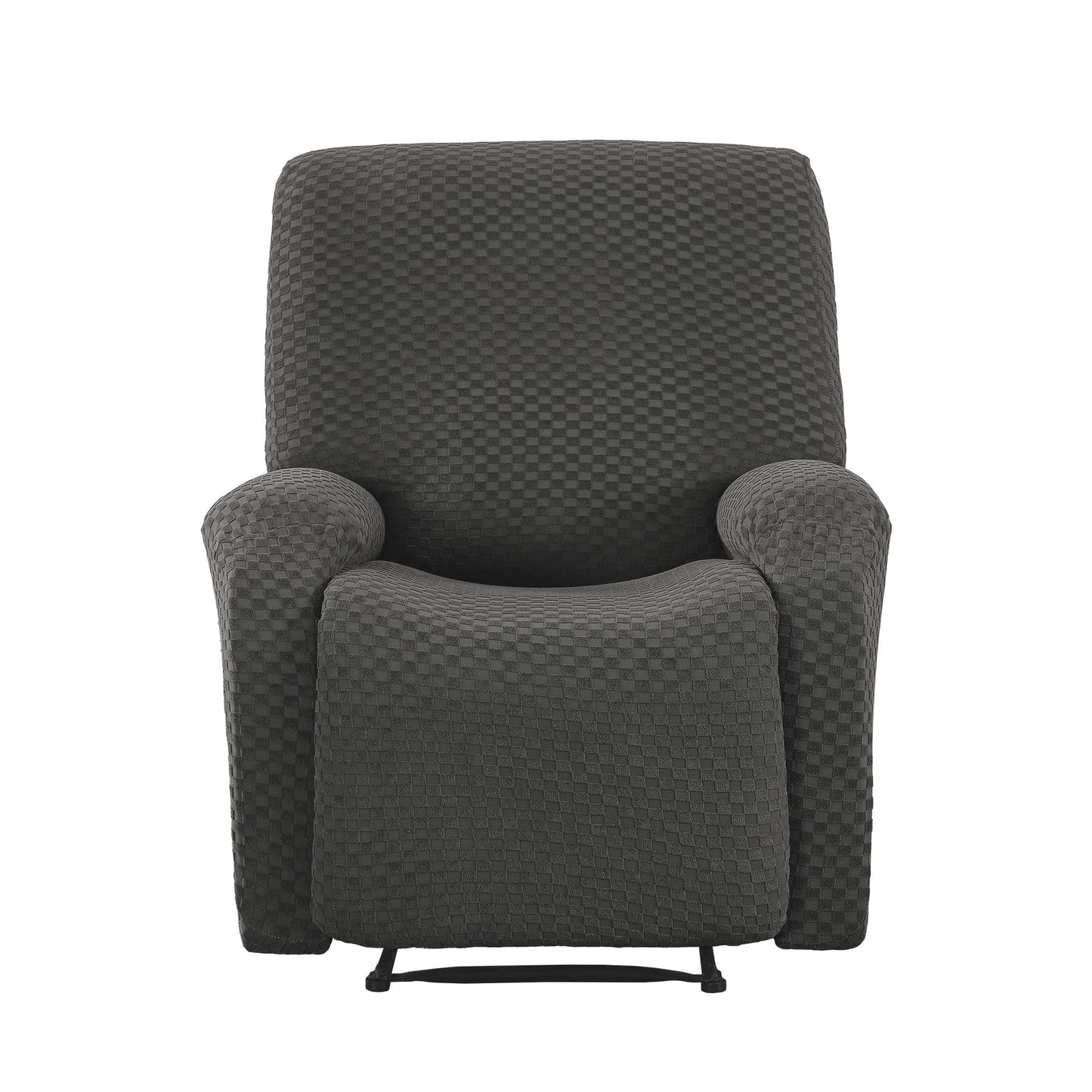 Recliner Chair Cover Grey Storage Pockets | HomeAndLiving - 4