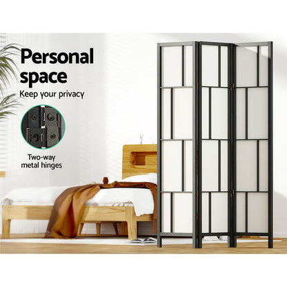 Ashton Room Divider Screen Privacy Wood Dividers Stand 3 Panel Black