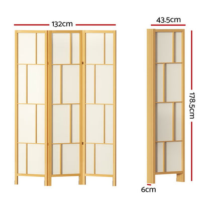 Ashton Room Divider Screen Privacy Wood Dividers Stand 3 Panel Natural