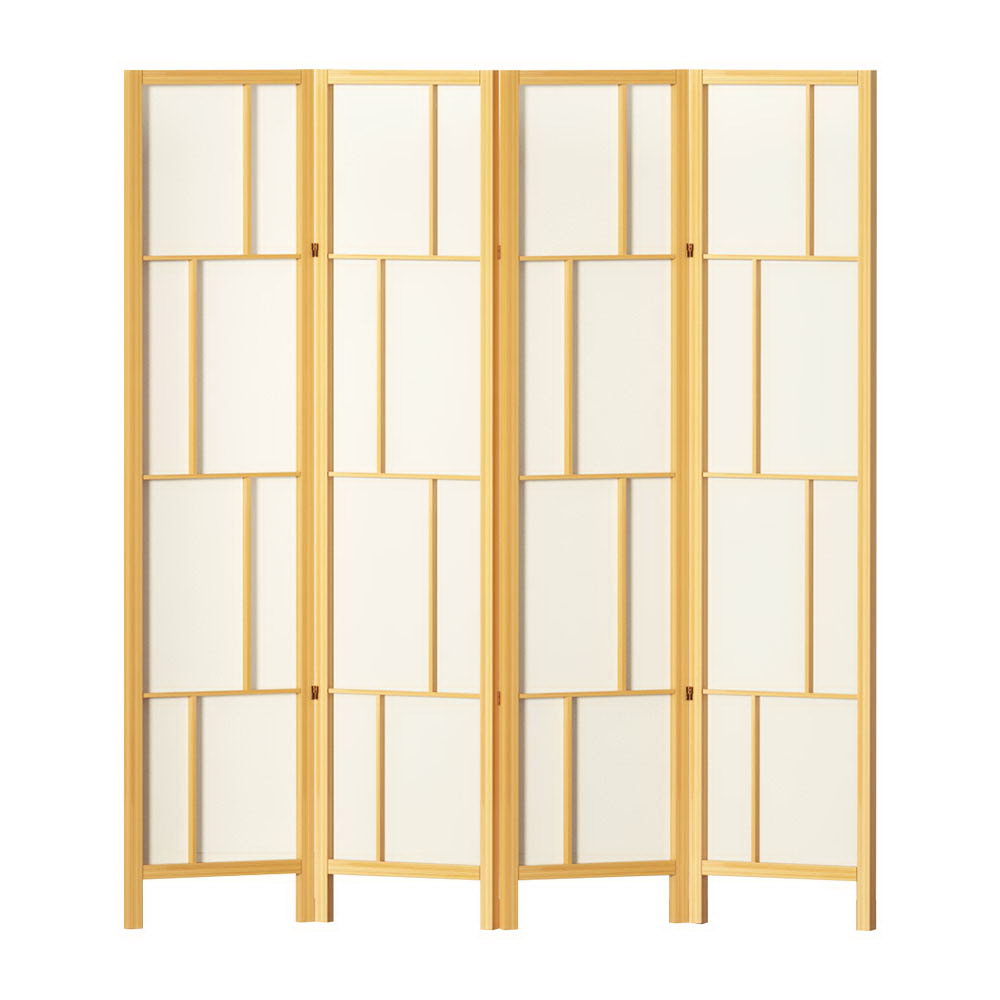 Ashton Room Divider Screen Privacy Wood Dividers Stand 4 Panel Natural