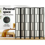 Ashton Room Divider Screen Privacy Wood Dividers Stand 6 Panel Black