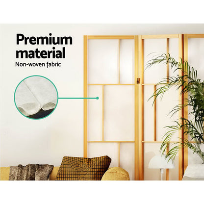 Ashton Room Divider Screen Privacy Wood Dividers Stand 6 Panel Natural