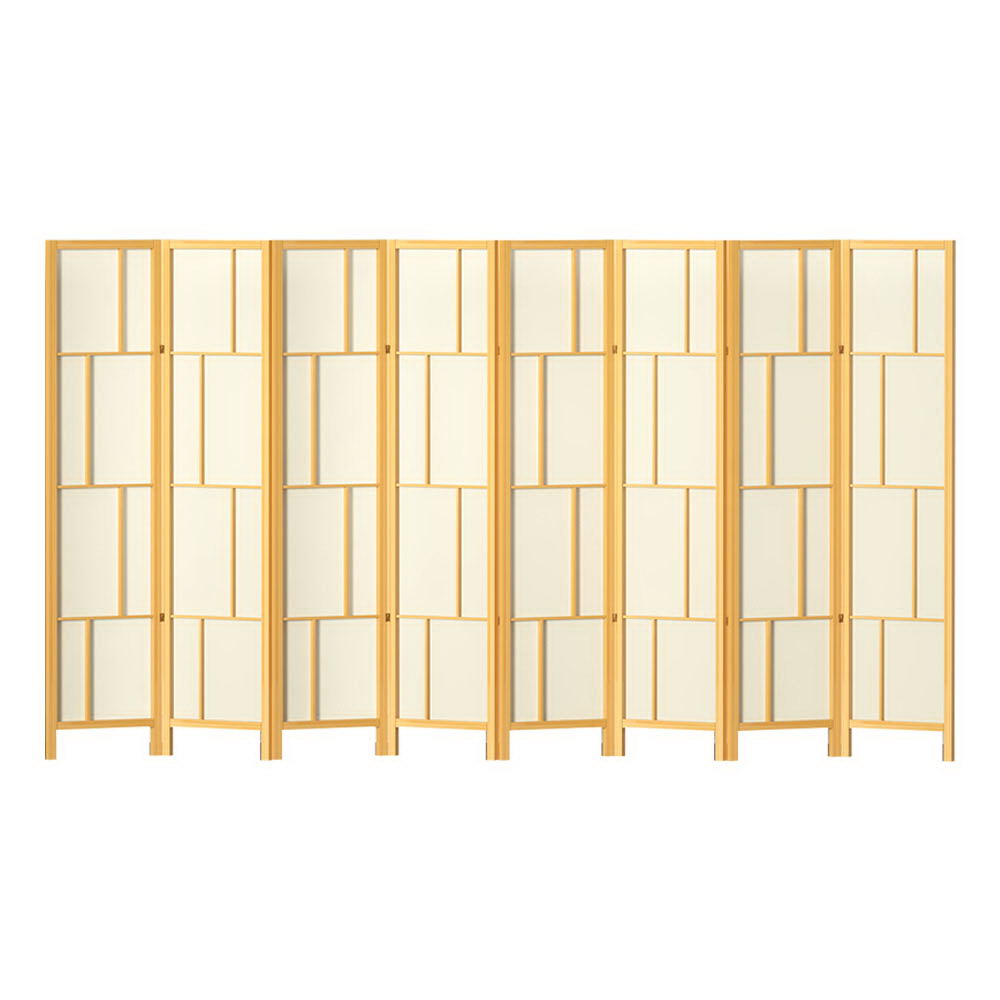 Ashton Room Divider Screen Privacy Wood Dividers Stand 8 Panel Natural