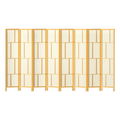 Ashton Room Divider Screen Privacy Wood Dividers Stand 8 Panel Natural
