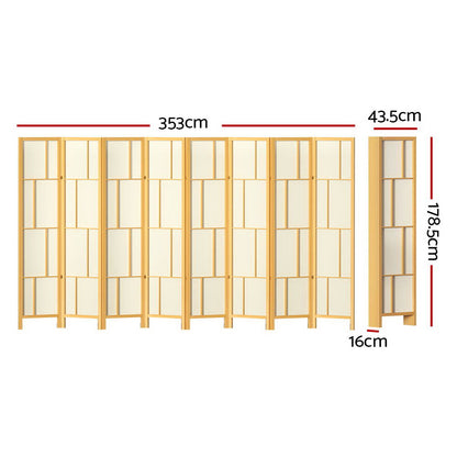 Ashton Room Divider Screen Privacy Wood Dividers Stand 8 Panel Natural