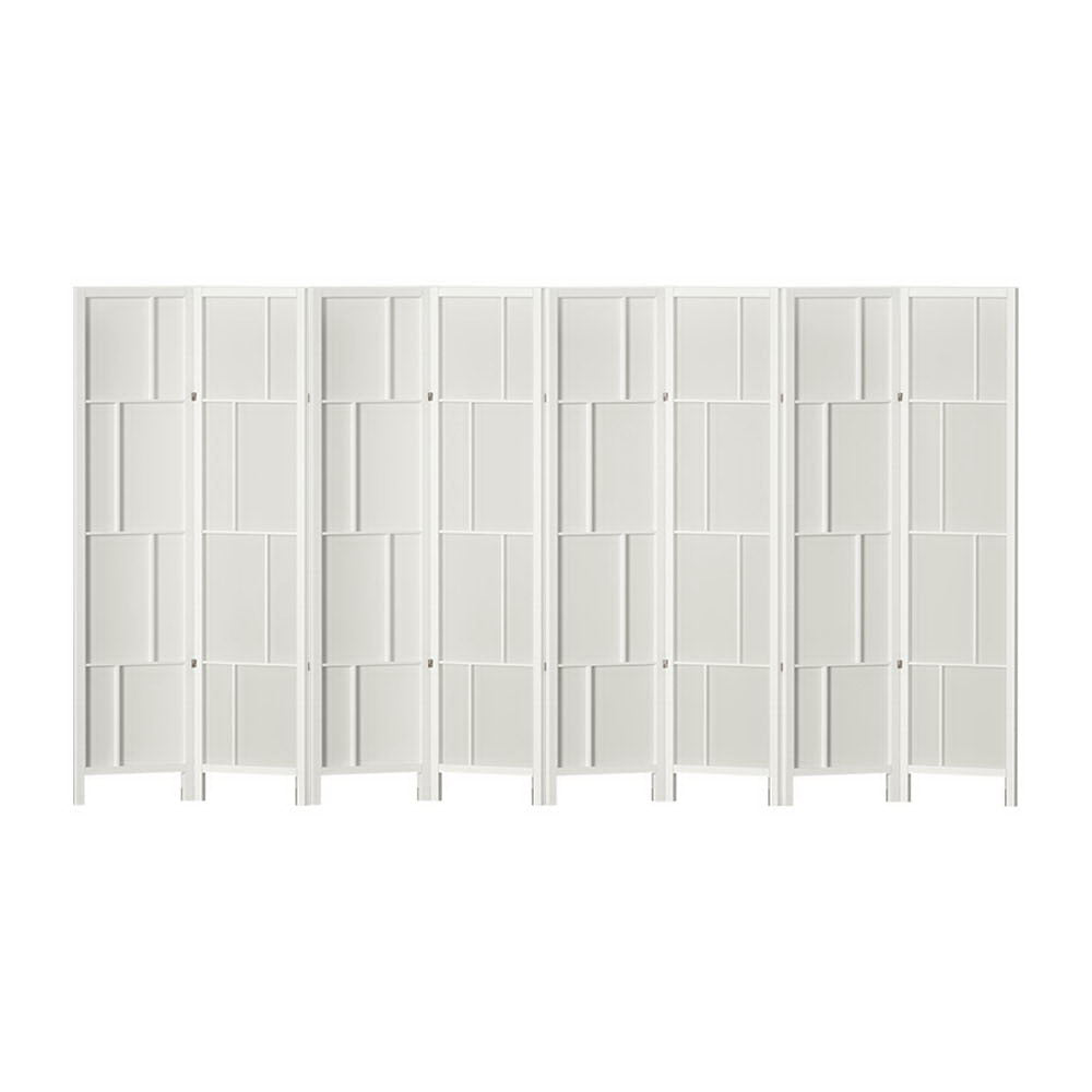 Ashton Room Divider Screen Privacy Wood Dividers Stand 8 Panel White