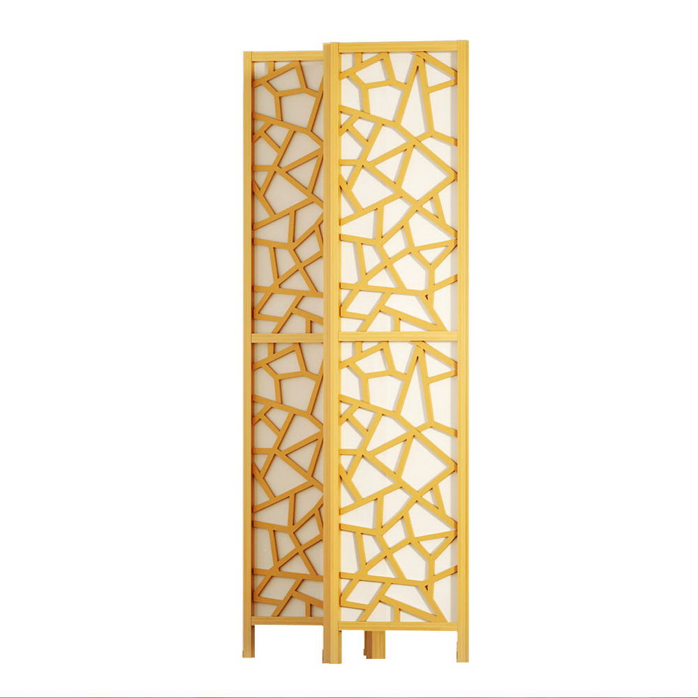 Clover Room Divider Screen Privacy Wood Dividers Stand 3 Panel Natural
