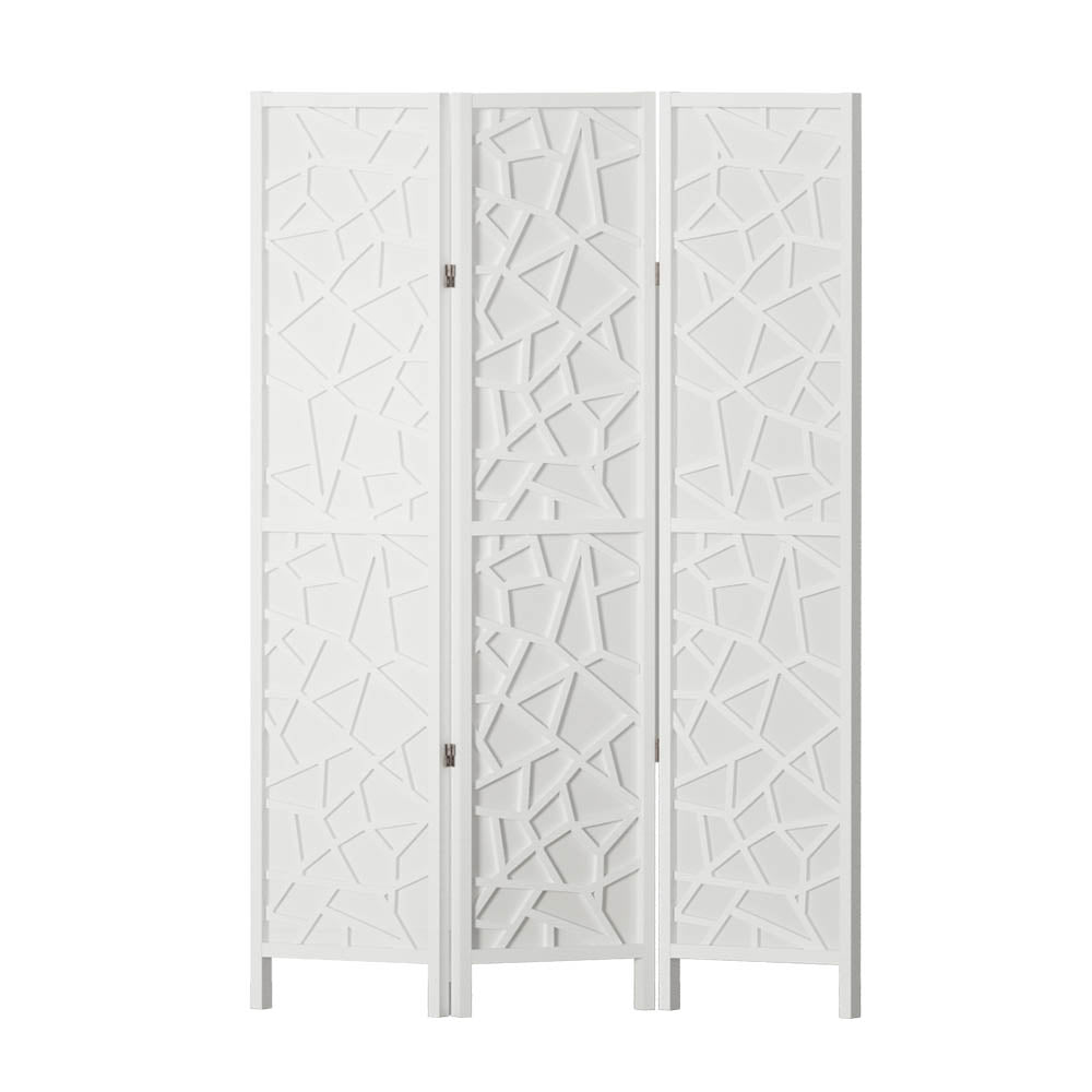 3 Panel Room Divider Screen 122X170Cm White