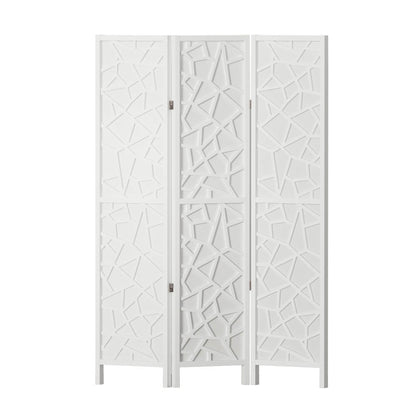 3 Panel Room Divider Screen 122X170Cm White