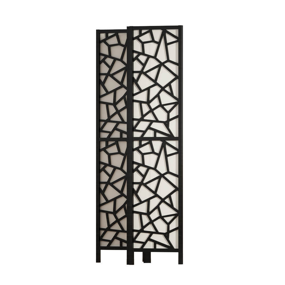 4 Panel Room Divider Screen 162X170Cm Black