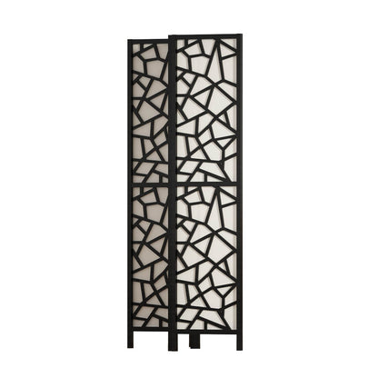 4 Panel Room Divider Screen 162X170Cm Black