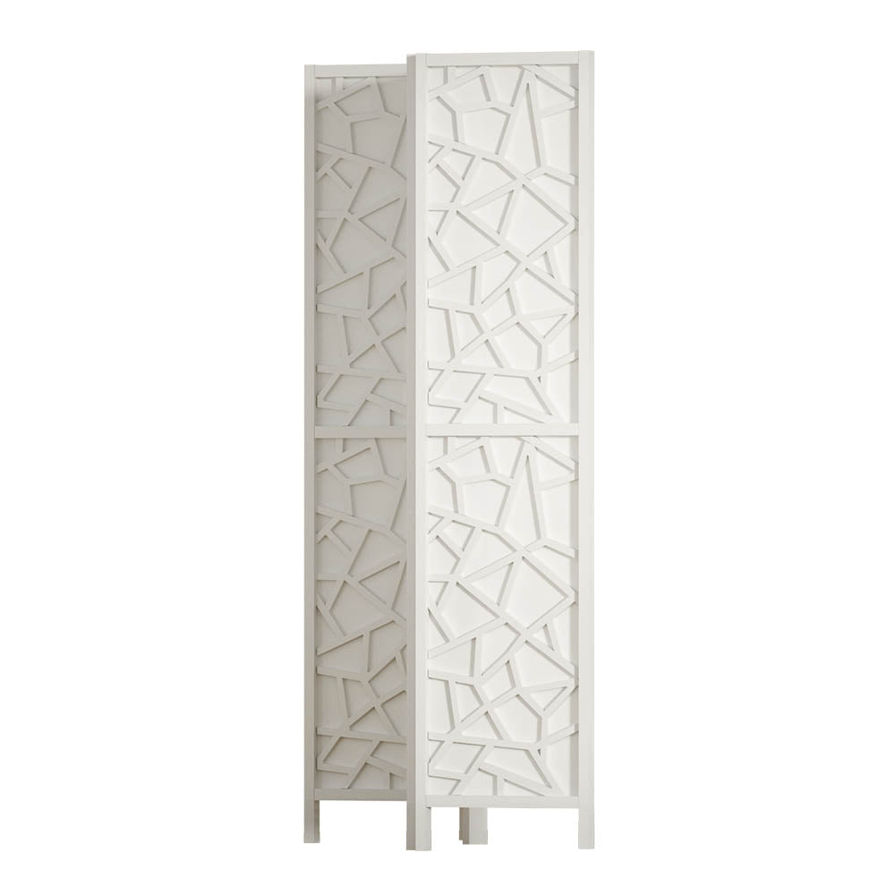 4 Panel Room Divider Screen 162X170Cm White