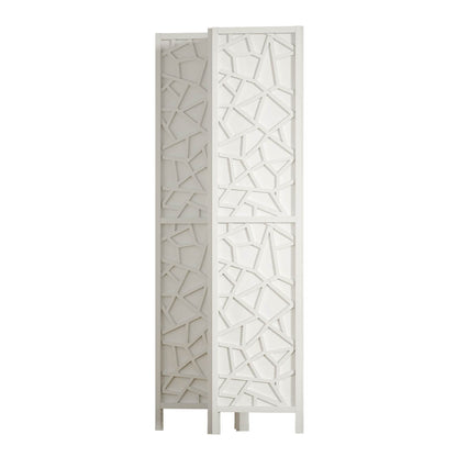 4 Panel Room Divider Screen 162X170Cm White