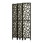 Clover Room Divider Screen Privacy Wood Dividers Stand 6 Panel Black