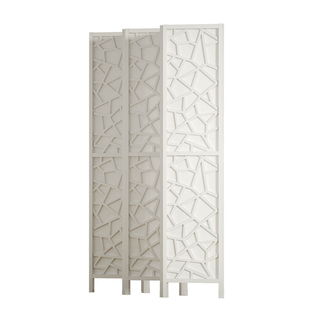 6 Panel Room Divider Screen 244X170Cm White