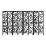 8 Panel Room Divider Screen 325X170Cm Black