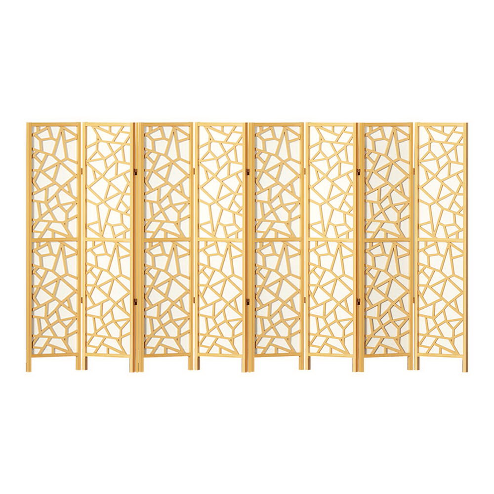 8 Panel Room Divider Screen 325X170Cm Natural