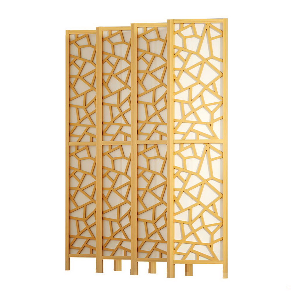 8 Panel Room Divider Screen 325X170Cm Natural