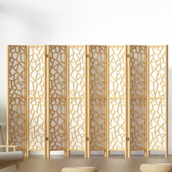 8 Panel Room Divider Screen 325X170Cm Natural