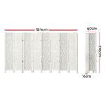 8 Panel Room Divider Screen 325X170Cm White