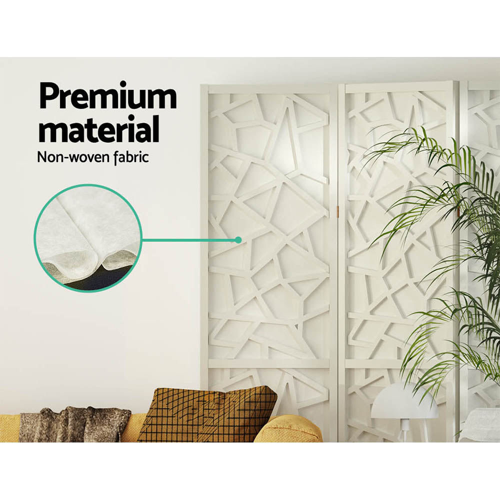 8 Panel Room Divider Screen 325X170Cm White