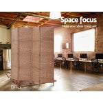 4 Panel Room Divider Screen 163X170Cm Woven Natural