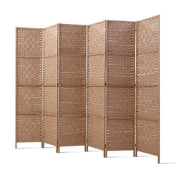 6 Panel Room Divider Screen 245X170Cm Woven Natural