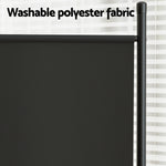 Panel Room Divider Screen Fabric Black/White