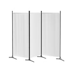 Panel Room Divider Screen Fabric Black/White