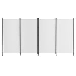 Panel Room Divider Screen Fabric Black/White
