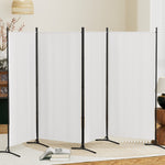 Panel Room Divider Screen Fabric Black/White