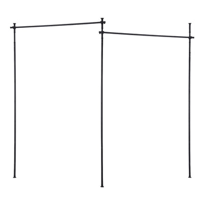 Room Divider Curtain Rod Extendable Black