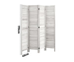 4 Panel Room Divider Timber Wooden Natural