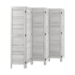 4 Panel Room Divider Timber Wooden Natural