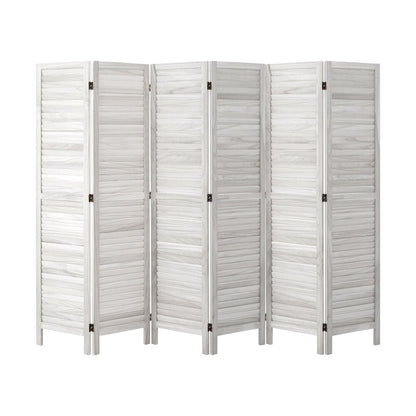 4 Panel Room Divider Timber Wooden Natural