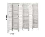 4 Panel Room Divider Timber Wooden Natural