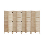 4 Panel Room Divider Timber Wooden Natural